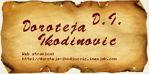 Doroteja Ikodinović vizit kartica